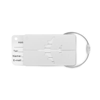 Branded Promotional ALUMINIUM METAL AEROPLANE LUGGAGE TAG with Name & Address Label Luggage Tag From Concept Incentives.