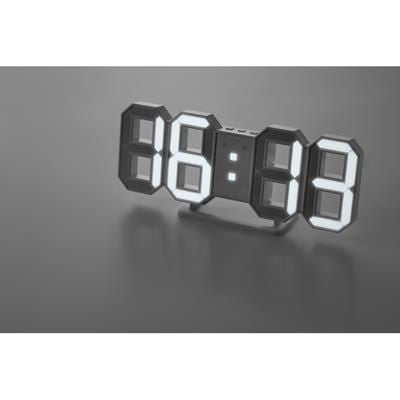 Branded Promotional LED DIGITAL WALL ALARM CLOCK - INCLUDES AC ADAPTOR Clock From Concept Incentives.