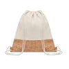 Branded Promotional TWILL COTTON DRAWSTRING BAG with Cork Detail Bag From Concept Incentives.