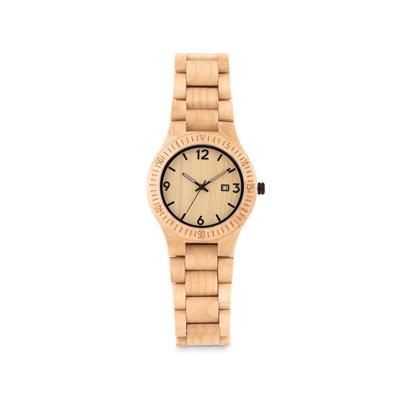 Branded Promotional FASHIONABLE NATURAL WOOD ANALOGUE QUARTZ WRIST WATCH Watch From Concept Incentives.