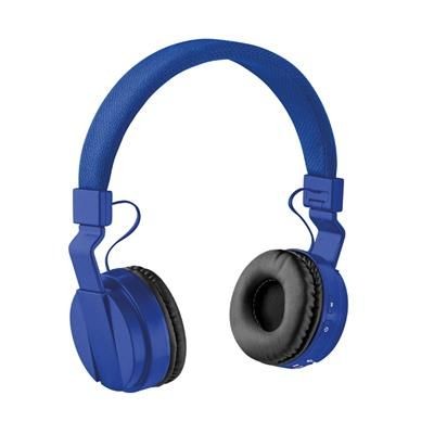 Branded Promotional FOLDING BLUETOOTH HEADPHONES with Mesh Fabric Earphones From Concept Incentives.