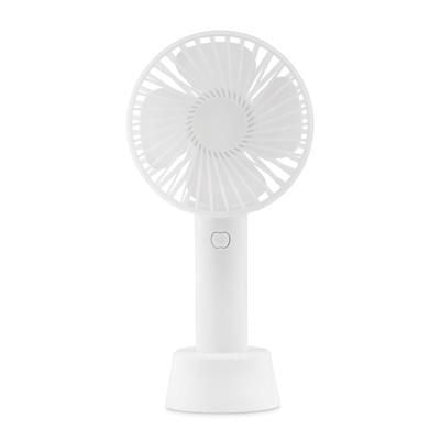 Branded Promotional SMALL PORTABLE FAN with Additional Stand to Use as Desk Fan Fan From Concept Incentives.