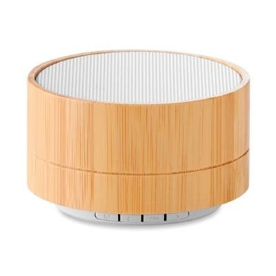 Branded Promotional BLUETOOTH SPEAKER in Abs with Bamboo Casing Speakers From Concept Incentives.