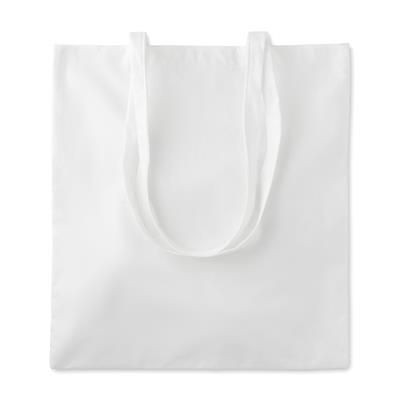 Branded Promotional BAMBOO FIBRE COTTON SHOPPER TOTE BAG with Long Handles Bag From Concept Incentives.