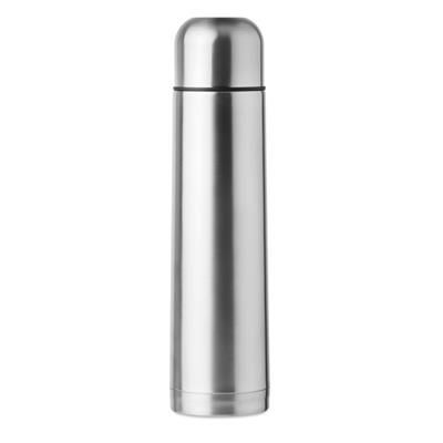 Branded Promotional DOUBLE WALL STAINLESS STEEL METAL INSULATING VACUUM FLASK 1L  From Concept Incentives.
