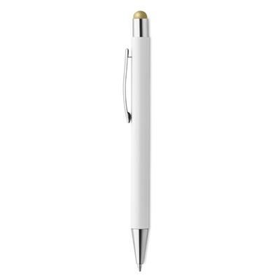 Branded Promotional PUSH BUTTON STYLUS PEN in Aluminium Metal Pen From Concept Incentives.