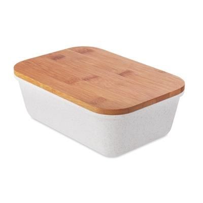 Branded Promotional LUNCH OR SANDWICH BOX in 50% Bamboo Fibre & 50% Pp Lunch Box From Concept Incentives.