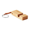 Branded Promotional KEYRING with Smartphone Stand in Bamboo Keyring From Concept Incentives.