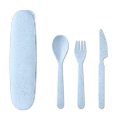 Branded Promotional RE-USABLE CUTLERY SET MADE OF 50% WHEAT STRAW AND 50% PP Cutlery Set From Concept Incentives.