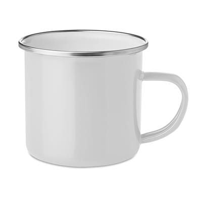 Branded Promotional METAL VINTAGE MUG with Enamel Layer Mug From Concept Incentives.