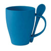 Branded Promotional RE-USABLE MUG with Spoon in 50% Bamboo Fibre & 50% Pp Mug From Concept Incentives.