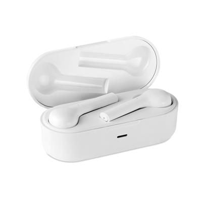 Branded Promotional SET OF 2 TRUE CORDLESS STEREO TWS BLUETOOTH STEREO EARBUDS Earphones From Concept Incentives.