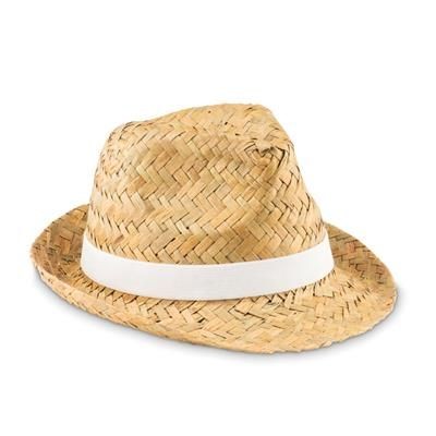 Branded Promotional NATURAL STRAW HAT with Polyester Band Hat From Concept Incentives.