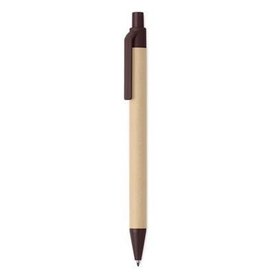 Branded Promotional PUSH BUTTON PAPER BARREL BALL PEN with Parts Made of 40% Coffee Husk & 60% Abs From Concept Incentives.