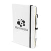 Branded Promotional 2-IN-1 A5 MOLE NOTEBOOK & PEN in White Jotter From Concept Incentives.