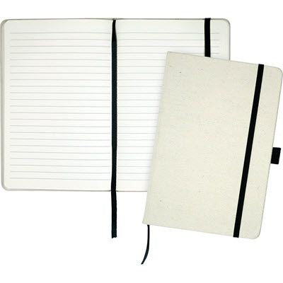 Branded Promotional CHURCHILL A5 ECO COTTON NOTE BOOK Note Pad From Concept Incentives.