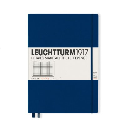 Branded Promotional LEUCHTTURM 1917 HARDCOVER MASTER SLIM A4 NOTE BOOK in Blue Notebook from Concept Incentives
