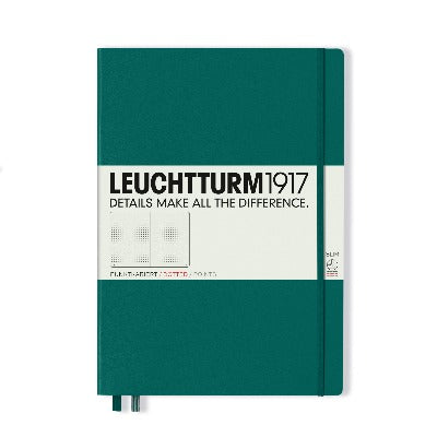 Branded Promotional LEUCHTTURM 1917 HARDCOVER MASTER SLIM A4 NOTE BOOK in Cyan Notebook from Concept Incentives