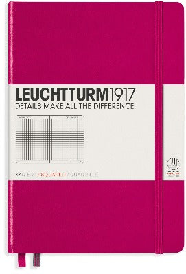 Branded Promotional LEUCHTTURM 1917 HARDCOVER MEDIUM A5 NOTE BOOK in Pink Jotter From Concept Incentives.