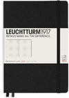 Branded Promotional LEUCHTTURM 1917 HARDCOVER MEDIUM A5 NOTE BOOK in Black Jotter From Concept Incentives.