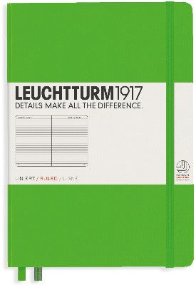 Branded Promotional LEUCHTTURM 1917 HARDCOVER MEDIUM A5 NOTE BOOK in Green Jotter From Concept Incentives.