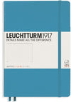 Branded Promotional LEUCHTTURM 1917 HARDCOVER MEDIUM A5 NOTE BOOK in Baby Blue Jotter From Concept Incentives.