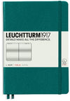 Branded Promotional LEUCHTTURM 1917 HARDCOVER MEDIUM A5 NOTE BOOK in Pacific Green Jotter From Concept Incentives.