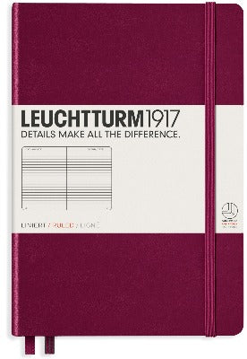 Branded Promotional LEUCHTTURM 1917 HARDCOVER MEDIUM A5 NOTE BOOK in Dark Red Jotter From Concept Incentives.