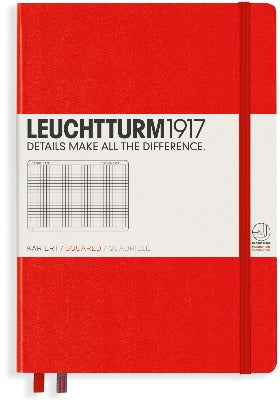 Branded Promotional LEUCHTTURM 1917 HARDCOVER MEDIUM A5 NOTE BOOK in Red Jotter From Concept Incentives.