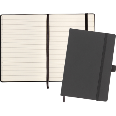 Branded Promotional LARKFIELD A5 SOFT FEEL NOTE BOOK in Black Notebook from Concept Incentives