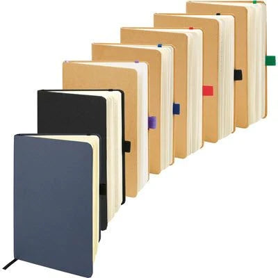 Branded Promotional BROADSTAIRS A5 KRAFT PAPER NOTE BOOK from Concept Incentives