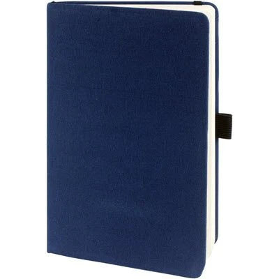 Branded Promotional DOWNSWOOD A5 COTTON NOTE BOOK in Blue Notebook from Concept Incentives