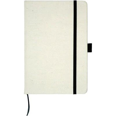 Branded Promotional DOWNSWOOD A5 COTTON NOTE BOOK in White Notebook from Concept Incentives