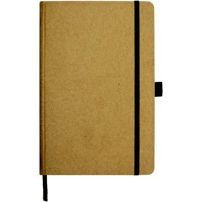 Branded Promotional FOLKESTONE A5 KRAFT PAPER NOTE BOOK Notebook from Concept Incentives