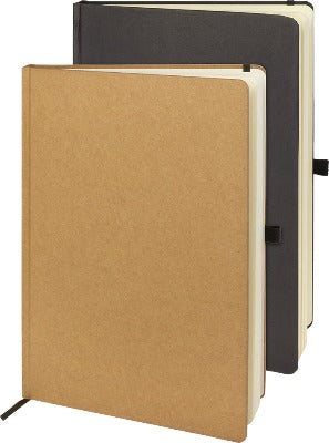 Branded Promotional FOLKESTONE A5 KRAFT PAPER NOTE BOOK Notebook from Concept Incentives