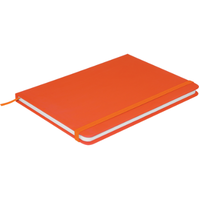 Branded Promotional COLOURED ARUNDEL A5 NOTE BOOK in Orange Notebook from Concept Incentives
