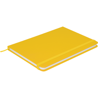 Branded Promotional COLOURED ARUNDEL A5 NOTE BOOK in Yellow Notebook from Concept Incentives