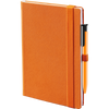 Branded Promotional DENIM COLOUR NOTE BOOK in Orange Notebook from Concept Incentives.