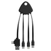 Branded Promotional SMART JELLYFISH CABLE CHARGER in Black Cable From Concept Incentives.