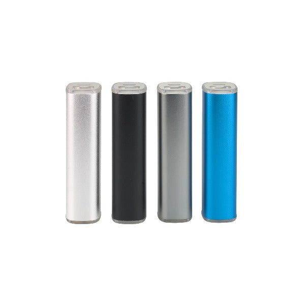 Group Shot of Branded Promotional Juice Power Bank 2200 Charger from Concept Incentives