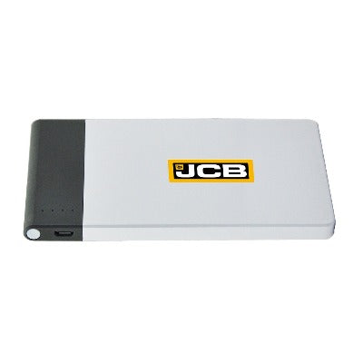 Branded Promotional 4600 MAH SLIM POWERBANK in White from Concept Incentives