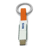 Branded Promotional 3-IN-1 KEYRING CHARGER CABLE in Orange Cable From Concept Incentives.