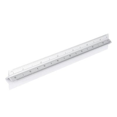 Branded Promotional ALUMINIUM METAL TRIANGULAR RULER - 30CM in Silver Ruler From Concept Incentives.