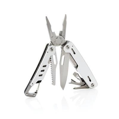 Branded Promotional SOLID MULTI TOOL with Carabiner in Silver Multi Tool From Concept Incentives.