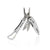Branded Promotional SOLID MINI MULTI TOOL with Carabiner in Silver Multi Tool From Concept Incentives.