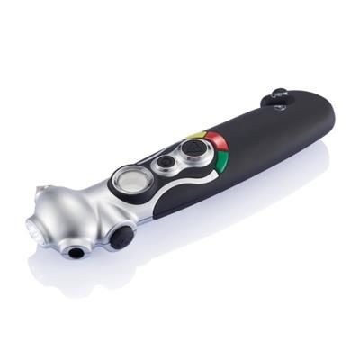 Branded Promotional ALL IN ONE DIGITAL TYRE GAUGE in Black Hammer From Concept Incentives.