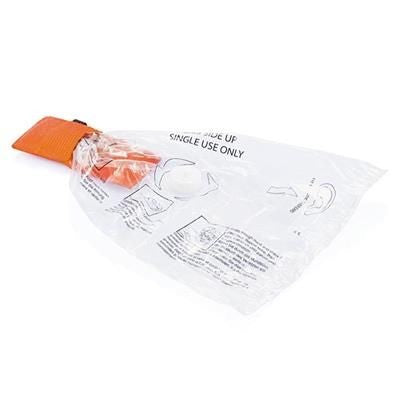 Branded Promotional KEYRING CHAIN CPR MASK in Orange Face Mask From Concept Incentives.