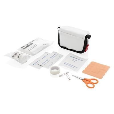 Branded Promotional FIRST AID SET in Pouch in White First Aid Kit From Concept Incentives.