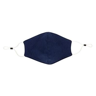 Branded Promotional REUSABLE 2-PLY COTTON FACE MASK in Navy Blue Face Mask From Concept Incentives.