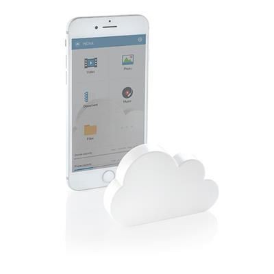 Branded Promotional POCKET CLOUD CORDLESS STORAGE in White Charger From Concept Incentives.